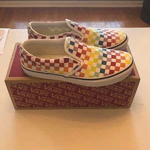 Classic Vans Slip-on Checkerboard Rainbow